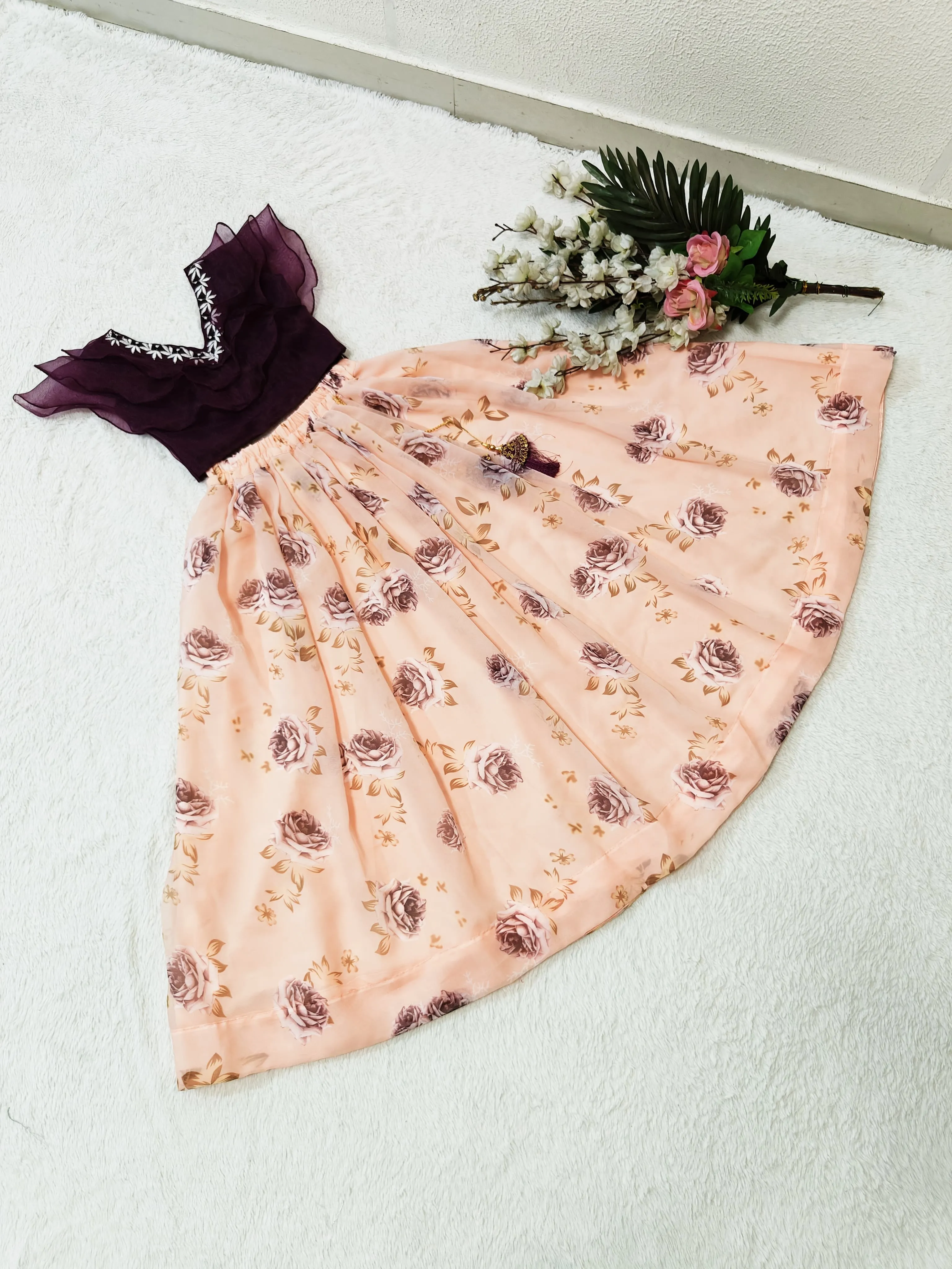 Beautiful Designer Party Wear Georgette Kid's Lehenga Choli