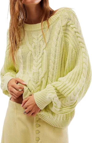 MOLERFO Cable Knit Sweater Women Oversized Chunky Sweaters Y2k Long Sleeve Pullover Winter Fall Sweater Trendy 2024