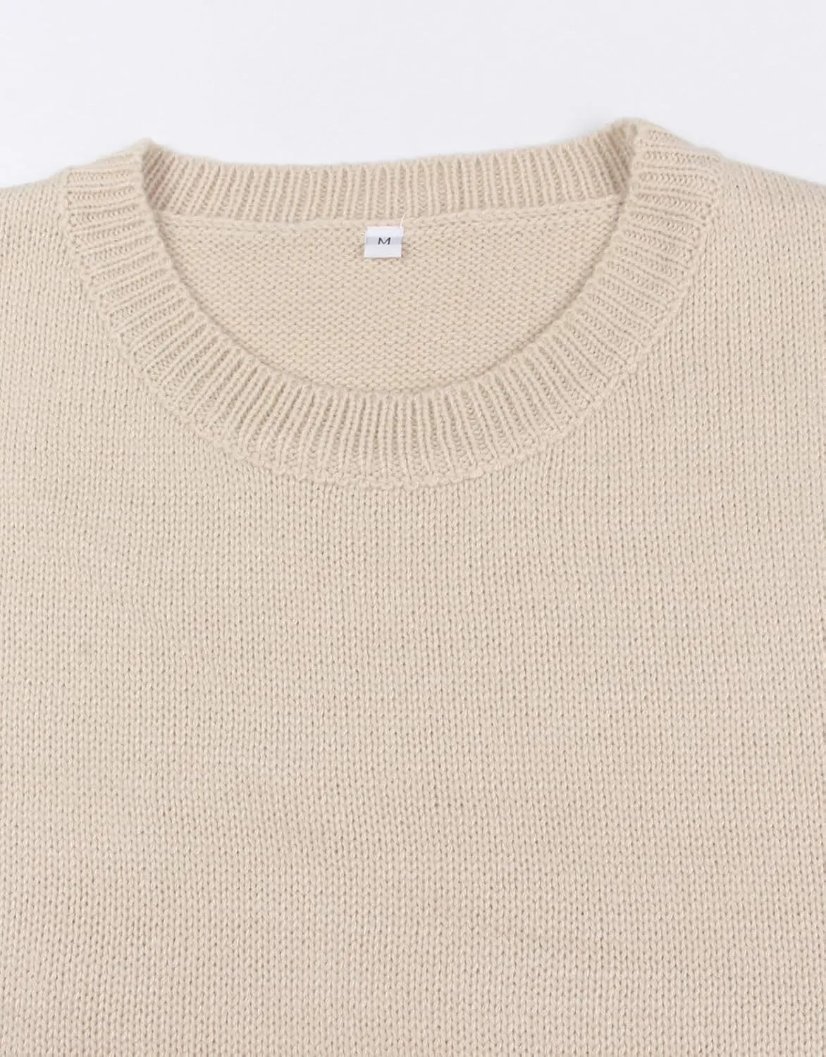 Women's Pullover Sweaters Long Sleeve Crew Neck Cute Multi-Hearts Knitted Casual Sweater