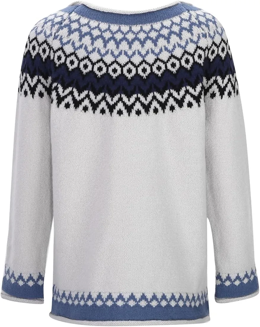 Womens Sweaters Winter Fall Casual Loose Long Sleeve Knitted Sweater Tops Turtleneck Long Sleeve Shirt Women
