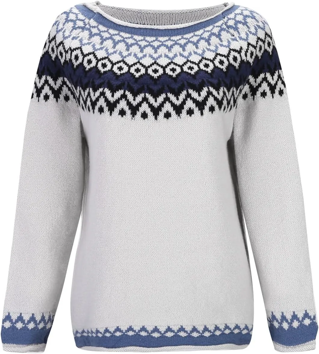 Womens Sweaters Winter Fall Casual Loose Long Sleeve Knitted Sweater Tops Turtleneck Long Sleeve Shirt Women